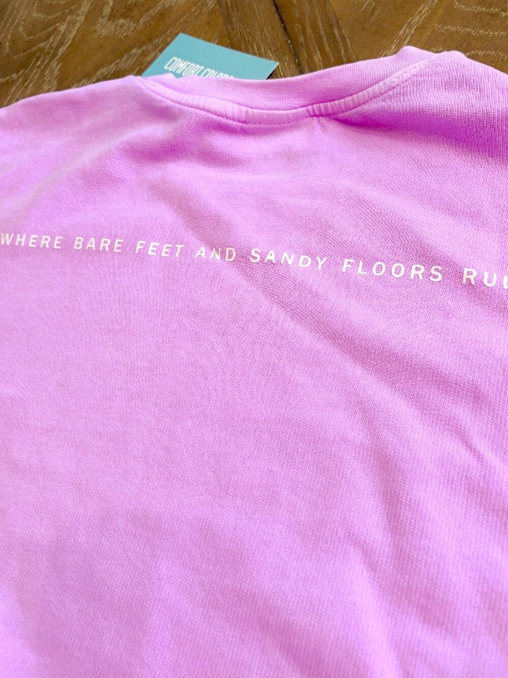 Seaside Florida Garment Dyed Comfort Colors® Lightweight Sweatshirt NEON VIOLET - Picture 6 of 7